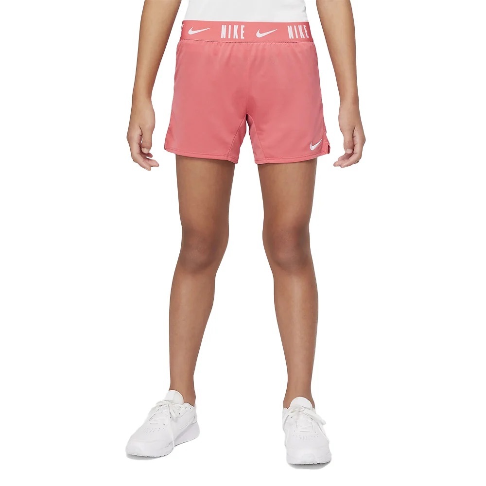 Girls Pink Nike Dri-Fit Trophy 6 Inch Shorts Large